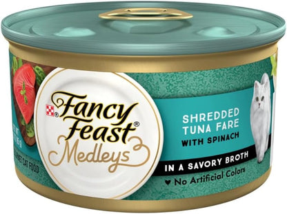 Comida Húmeda para Gatos Purina Fancy Feast Medleys Atún 48 Latas