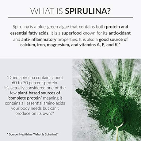 Alaya Naturals - Cápsulas de espirulina pura