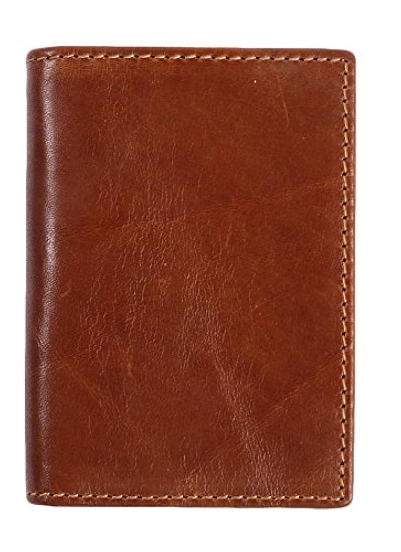 Billetera delgada de cuero auténtico con bolsillo frontal