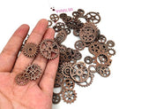 Surtido de dijes con estilo Steampunk Y&Y (ruedas, engranajes o relojes), ideal para hacer manualidades y joyas