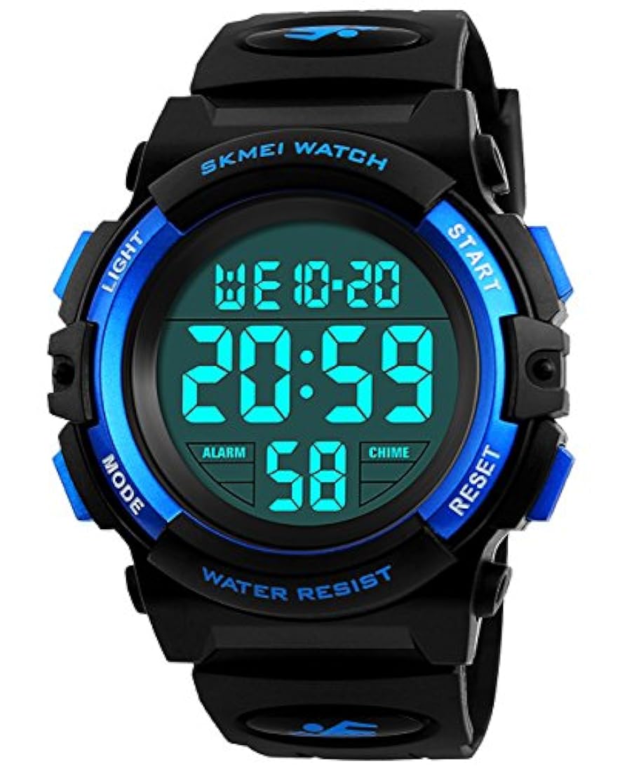 Reloj digital para niños y niñas resistente al agua