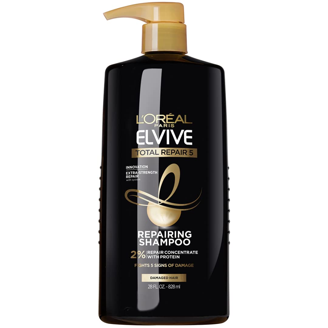 5 Champú reparador para cabello dañado con proteína.