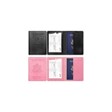 Porta Documentos y Tarjetas Soporte para pasaporte negro