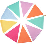 24 piezas multicolor triángulo banderas 15,7
