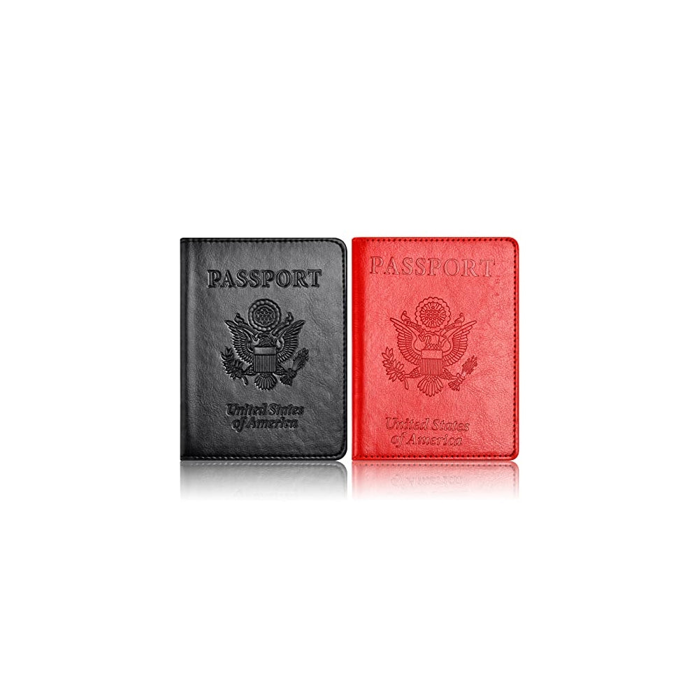 Porta Documentos y Tarjetas para pasaporte con ranura rojo