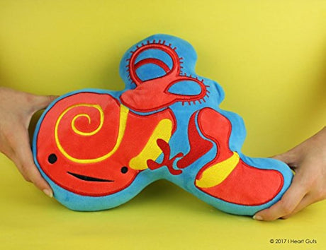 Peluche de Oido interno color azul-rojo. I Heart Guts