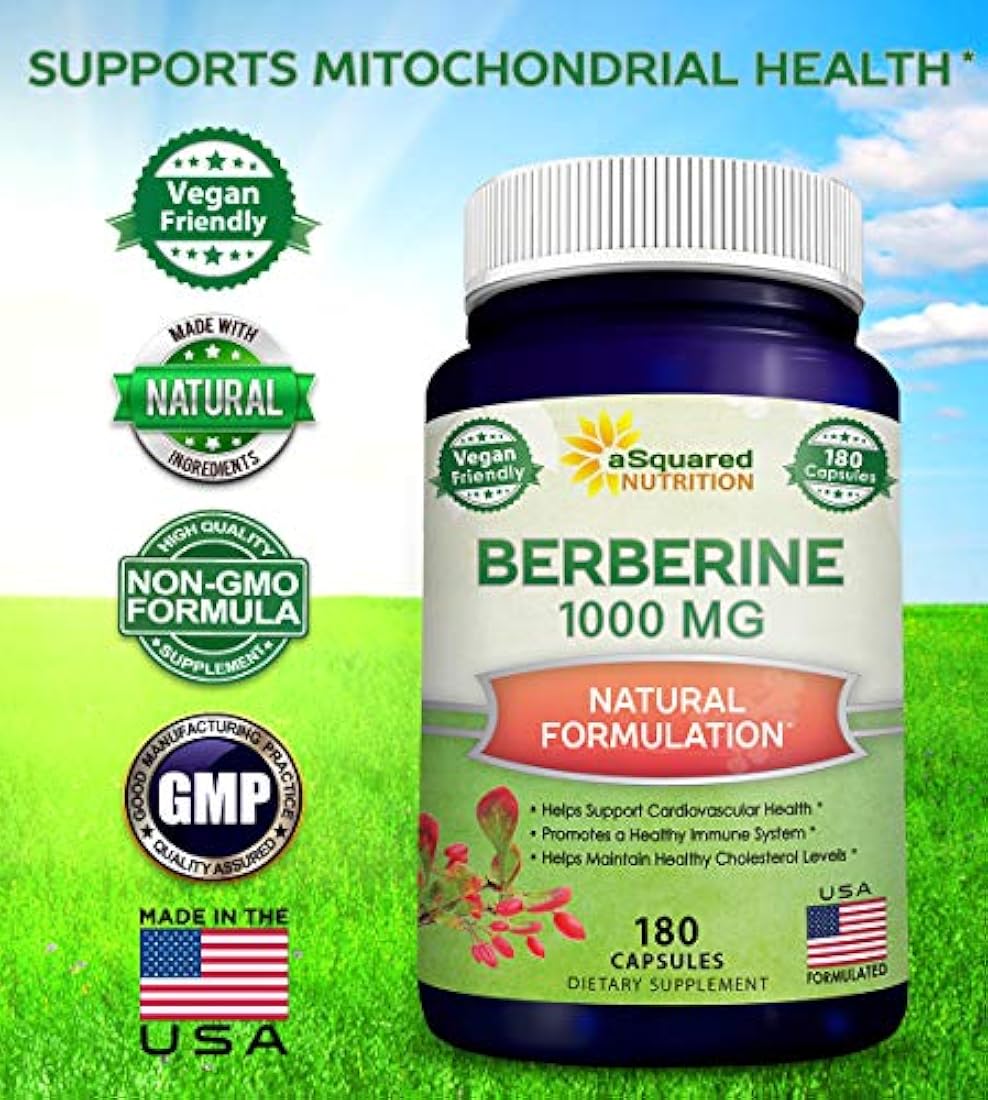 Berberina pura - Complemento de 900 mg - 180 cápsulas