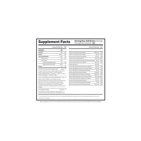 Suplemento Cardio Miracle (TM) óxido nítrico (Stevia) 90 por
