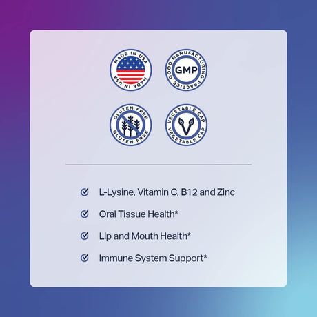 Suplemento de L-lisina con vitamina B12 + C + zinc 60 und