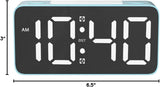 Reloj Despertador Digital con Luz Nocturna y Cargador USB