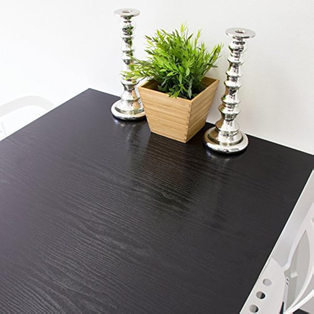 Película decorativa autoadhesiva madera negra de 17 x 78