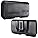De-Bin Funda para iPhone 13 Pro, 13, 12 Pro, 12, 11, XR, de piel de alta calidad con clip para cinturón / cierre magnético para teléfono celular (compatible con teléfono con funda Otterbox), color negro