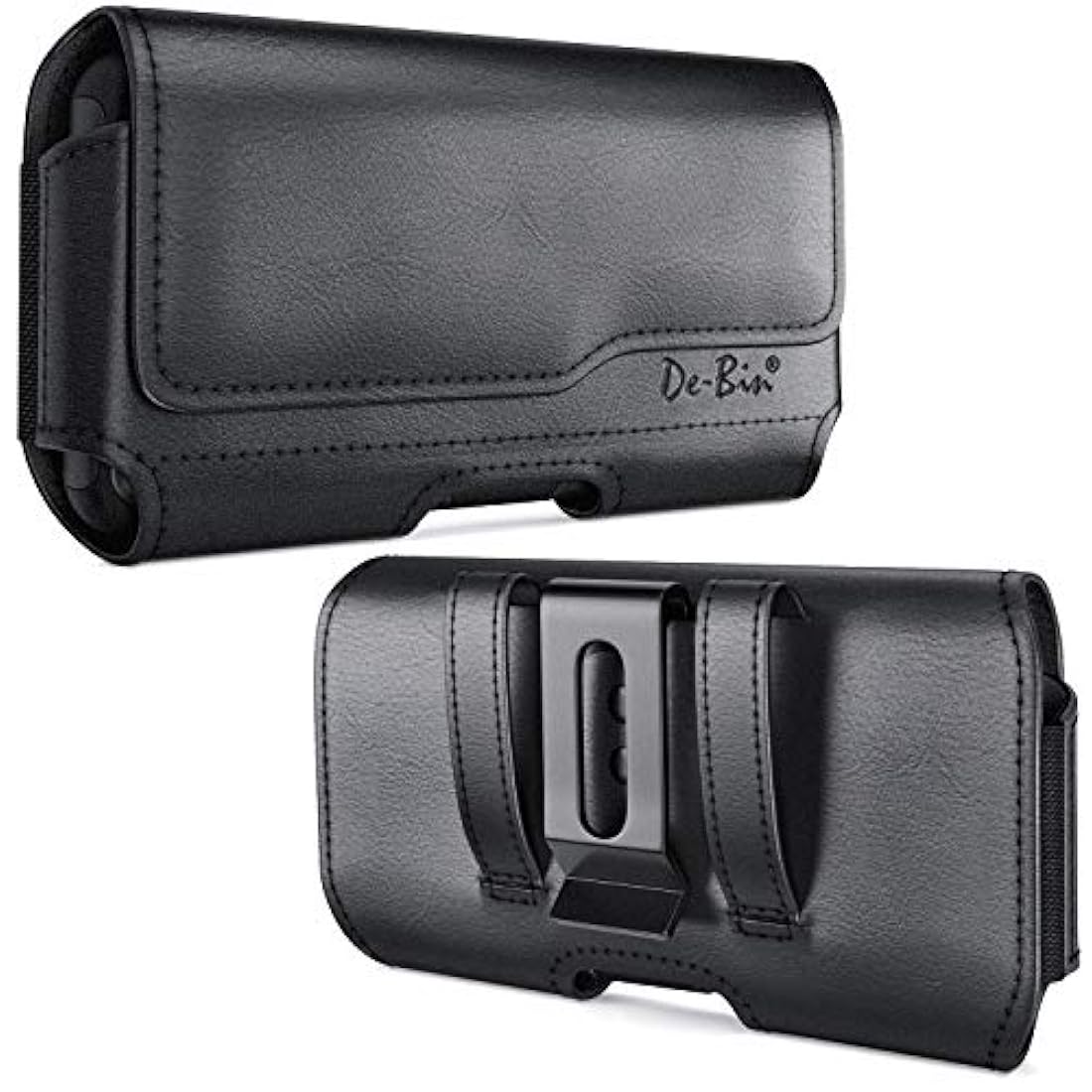 Funda de piel para Galaxy S7 Edge, con clip y trabillas