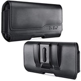 Funda de piel para Galaxy S7 Edge, con clip y trabillas
