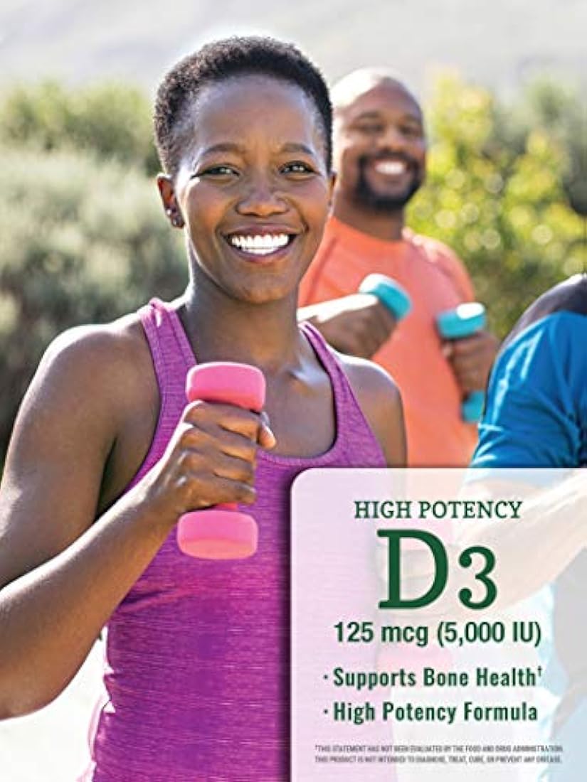 Nature's Truth Vitamin D3 5000 IU Softgels 130 Count | High Potency Vitamin D | Non-GMO, Gluten Free