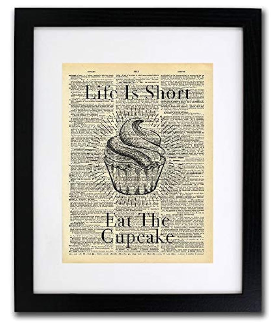 Poster Life Is Short Eat A Cupcake Quote Dictionary