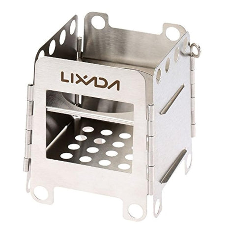 Lixada. Estufa de leña portable de acero inoxidable,plegable