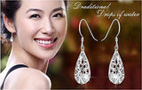 Aretes colgantes de filigrana de plata