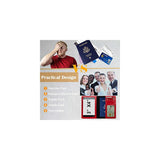 Porta Documentos y Tarjetas de piel sintética rojo