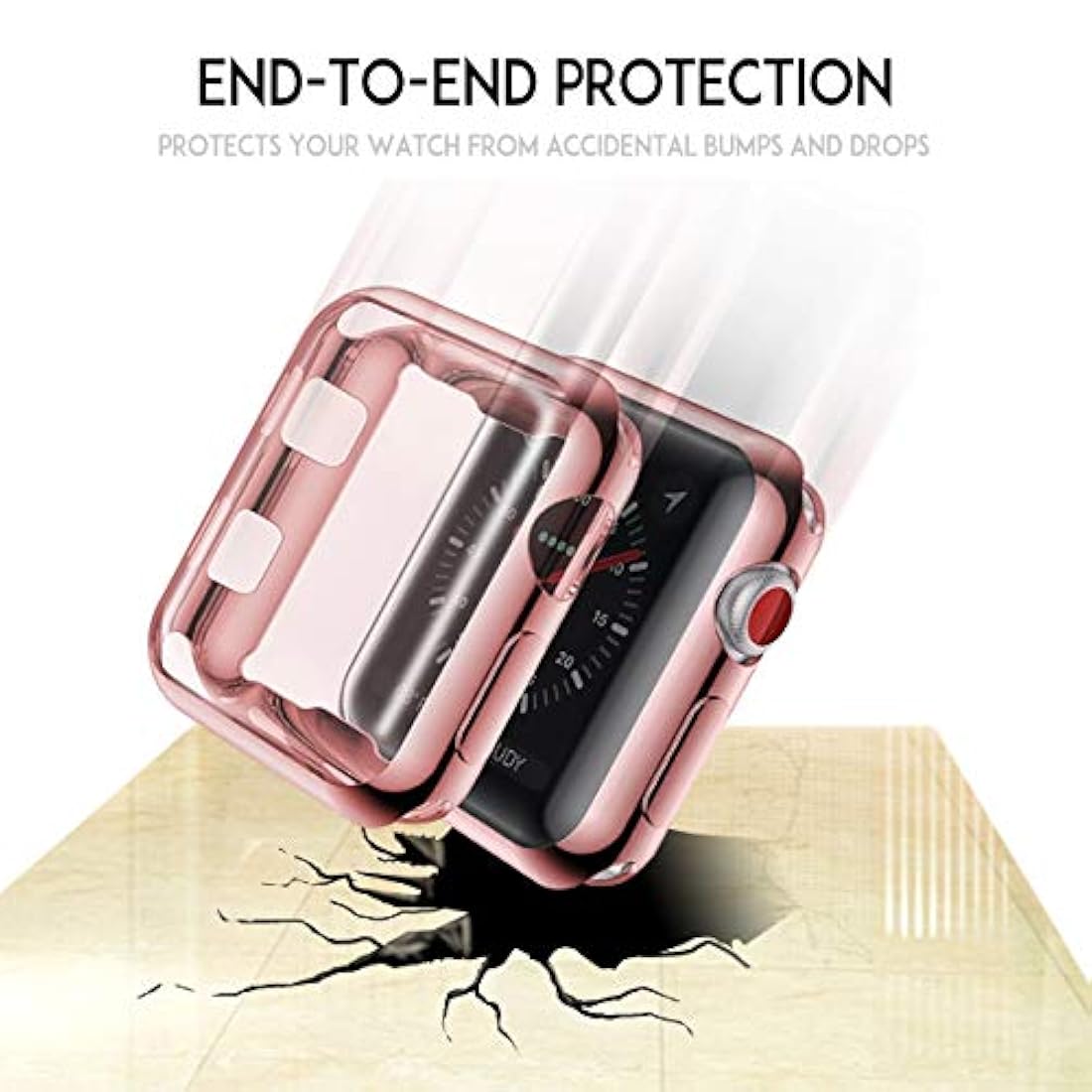juego de 4 carcasas para Apple Watch de 1.496 in