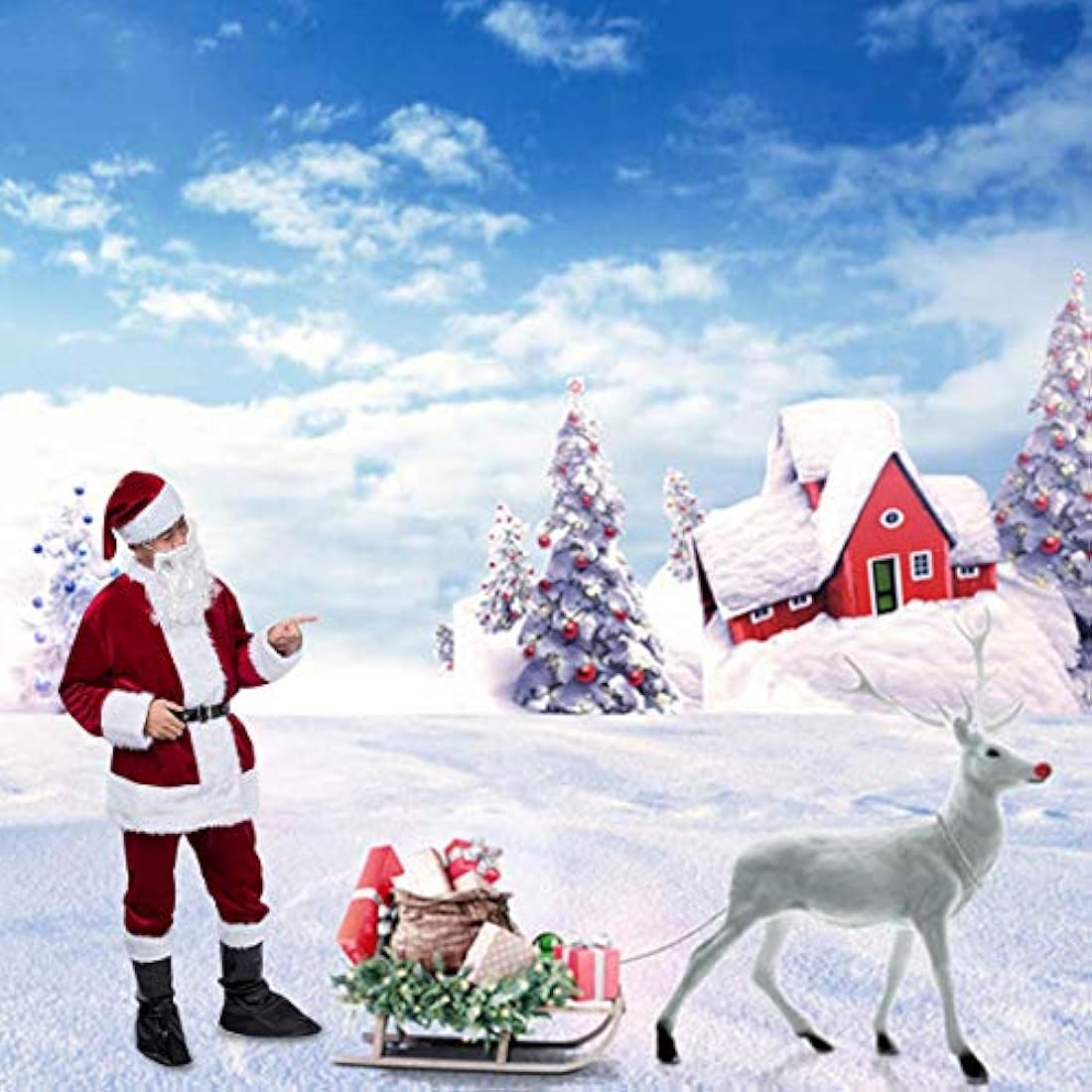 Disfraces traje de Papá Noel 10 pc spara