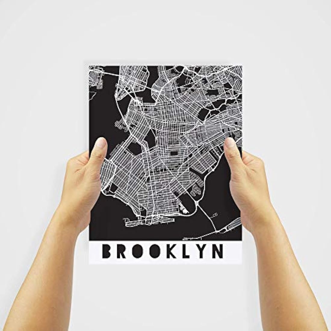 Arte de pared de la ciudad de Nueva York Blanco y negro