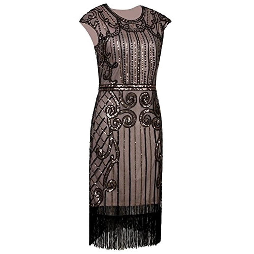 Disfraces vestido largo inspirado en 1920 de Gatsby