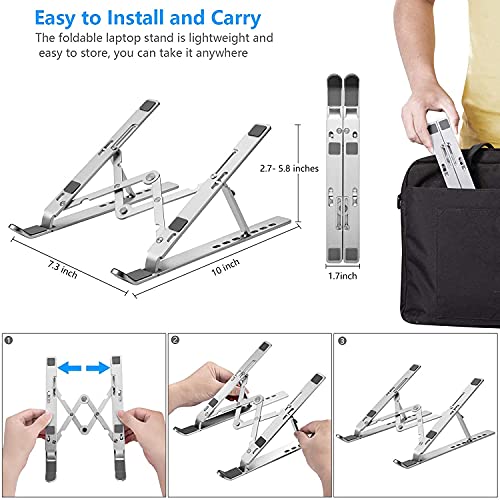 Soporte ajustable de aluminio para laptop plegable portátil