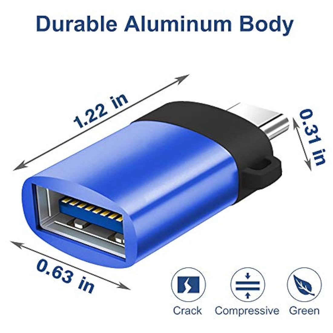 Adaptador de datos USB-C a USB A 3.0 OTG Thunderbolt 3