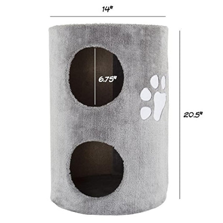 Condo para gatos 2 pisos doble agujero con superficie