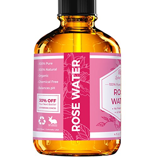 Tónico facial de agua de rosas, 100% puro, marroquí natural