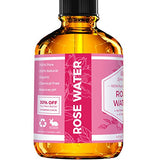 Tónico facial de agua de rosas, 100% puro, marroquí natural