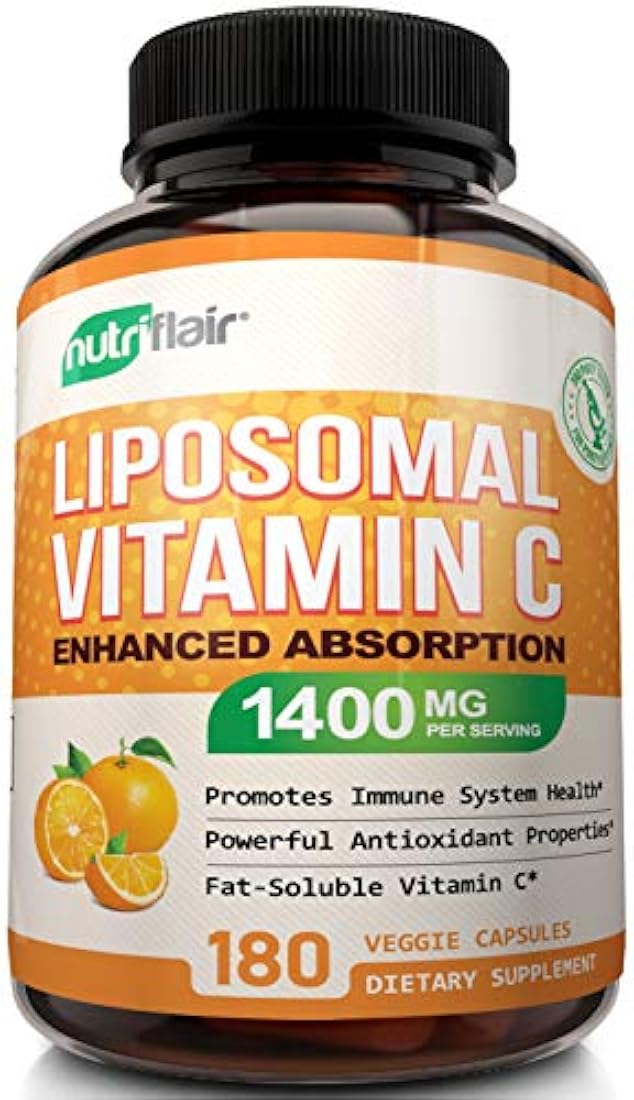 NutriFlair Liposomal Vitamina C 1400mg, 180 cápsulas