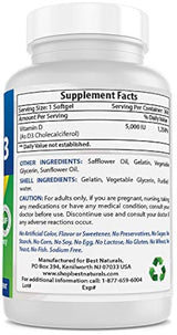 # 1 Vitamina D3 Suplemento por Mejor Naturals – gmo-free, preservative-free, grado de USP Natural Vitamina D, 1, 1