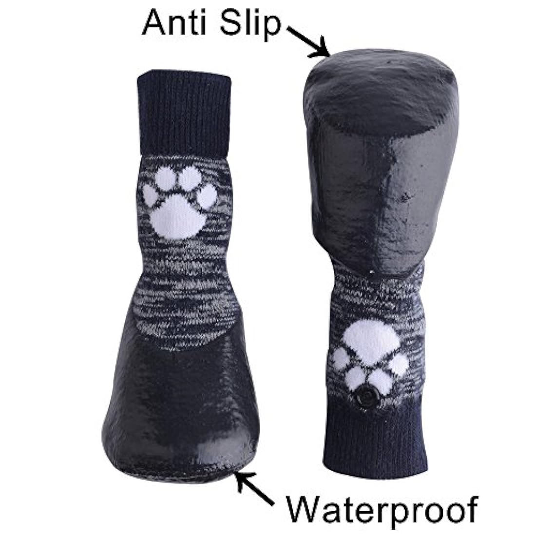 Calcetines para perros antideslizantes con correas