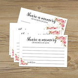 50 tarjeta de memoria floral para la celebración de la vida