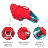Kurgo Surf n' Turf - Chaleco salvavidas para perro, chaleco salvavidas para natación, chalecos flotantes para perros, PFD para perro, reflectante, ajustable, azul/verde, XS