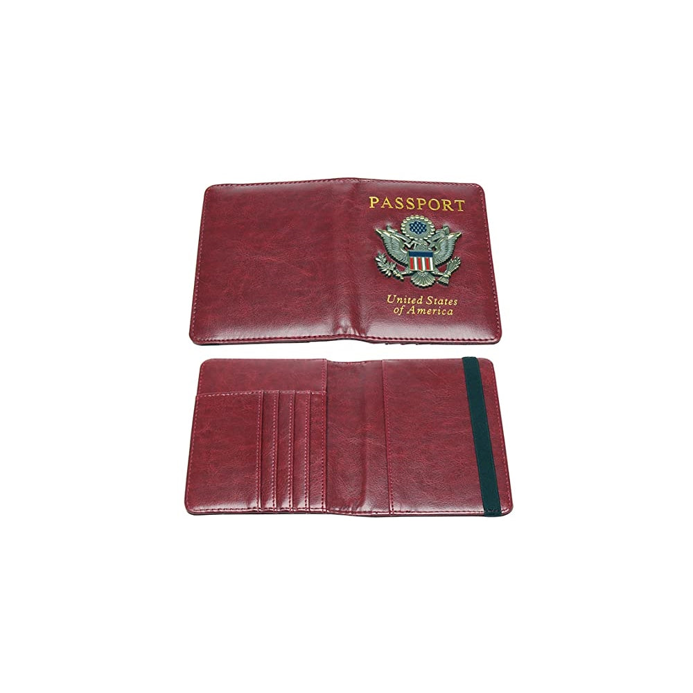 Porta Documentos y Tarjetas para pasaporte y tarjetas rojo