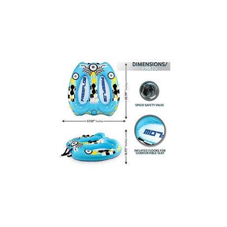 Balsa o tubo inflable con remolque SereneLife ‎SLTOWBL10