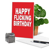 NobleWorks Flicking Wishes - Tarjeta de felicitación de cumpleaños con sobre (4.63 x 6.75 pulgadas), mensaje mal escrito C3337BDG