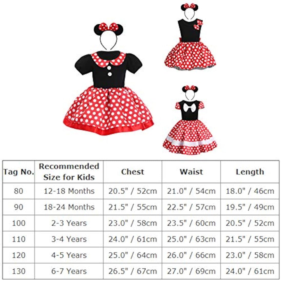 Disfraces Disfraz de Minnie Mouse para bebé