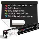 Papel de contacto de pizarra negra XL