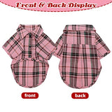 Camisa a cuadros para perros, linda camiseta polo para cachorros, ropa suave para mascotas para perros pequeños, medianos y grandes, S