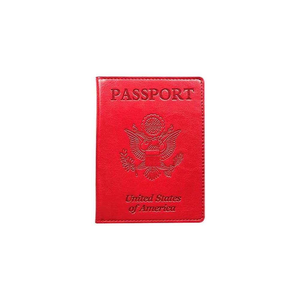 Porta Documentos y Tarjetas de pasaporte con ranura rojo