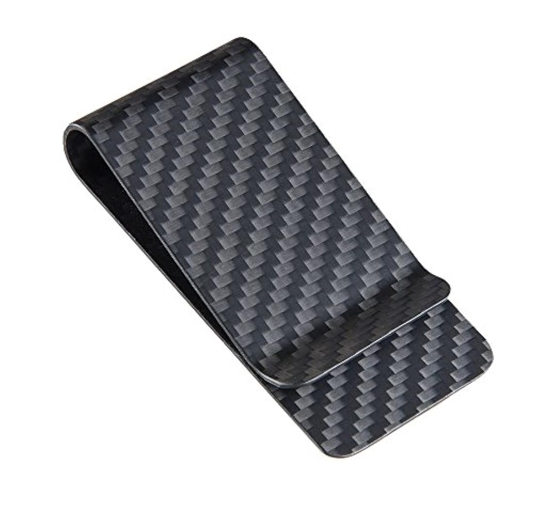 Cartera de fibra de carbono con Clip Portatarjetas