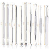 Kit de herramientas para removedor espinillas, 10 unidades, herramienta extractora de espinillas, kit de acné para puntos negros, puntos blancos, eliminación de zit