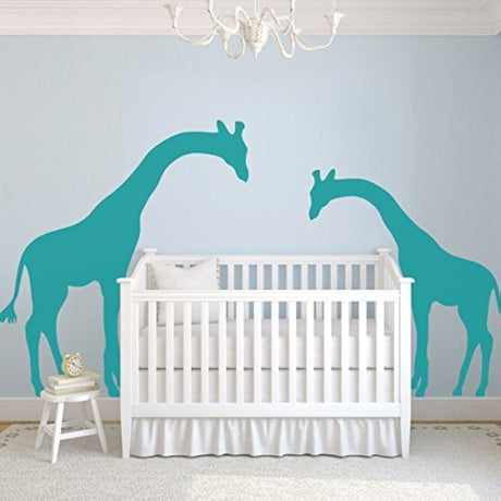Adhesivo decorativo para pared, diseño de jirafa,