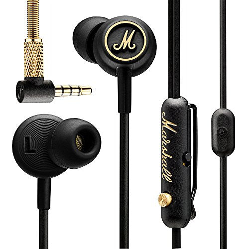 Marshall 4090940 - Auriculares in ear, color negro y latón