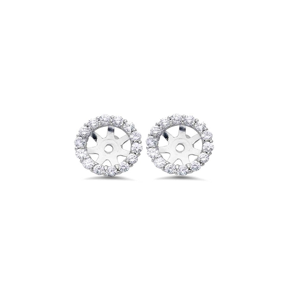 Aretes de diamantes de Oro blanco para mujeres