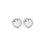 Aretes de diamantes de Oro blanco para mujeres